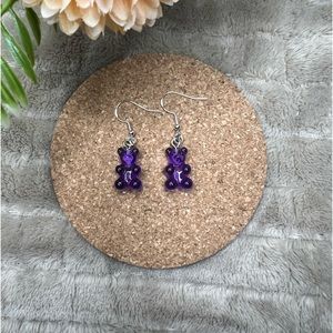 Purple Gummy Bear Earrings